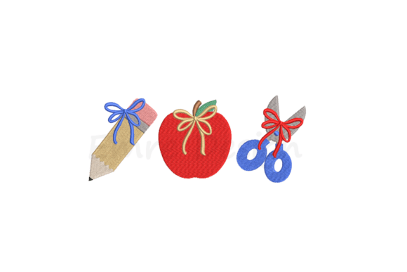 Coquette School Embroidery Design