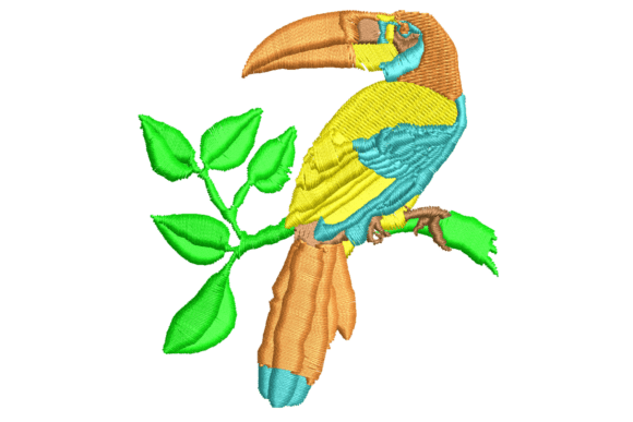 Elegant Bird Embroidery Design