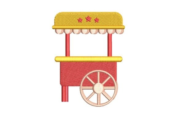 Festive Carnival Cart Embroidery Design