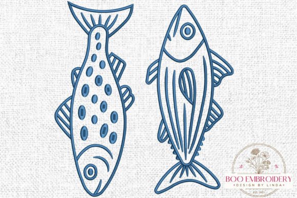 Fish Embroidery Design, Sea Animal