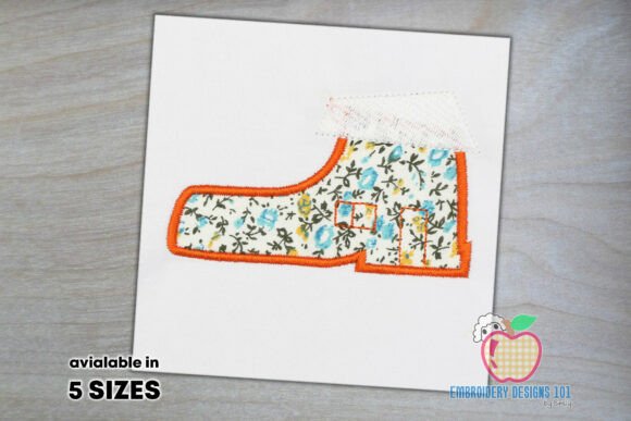 House Made of a Shoe Applique Embroidery