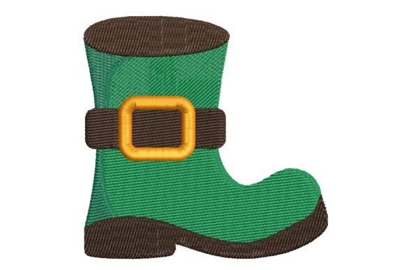 Leprechaun Boot with Buckle Embroidery Design