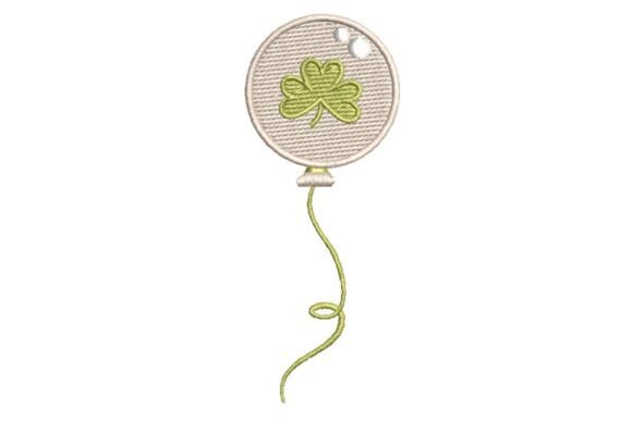 Lucky Shamrock Balloon Embroidery Design