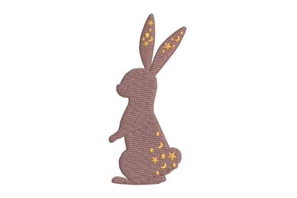 Mystical Rabbit with Celestial Motifs