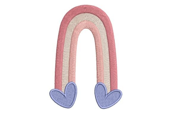 Pastel Rainbow Arch with Heart Ends