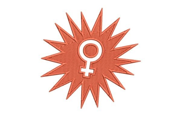 Radiant Female Symbol Embroidery Design
