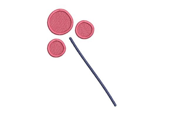 Stylized Bubbles or Orbs with Stick Embroidery Design