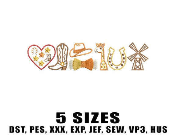 Western Autumn Embroidery Design